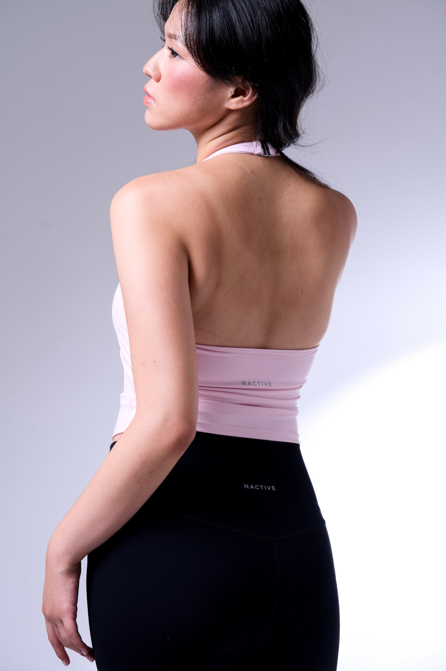 Blush halter bra tank