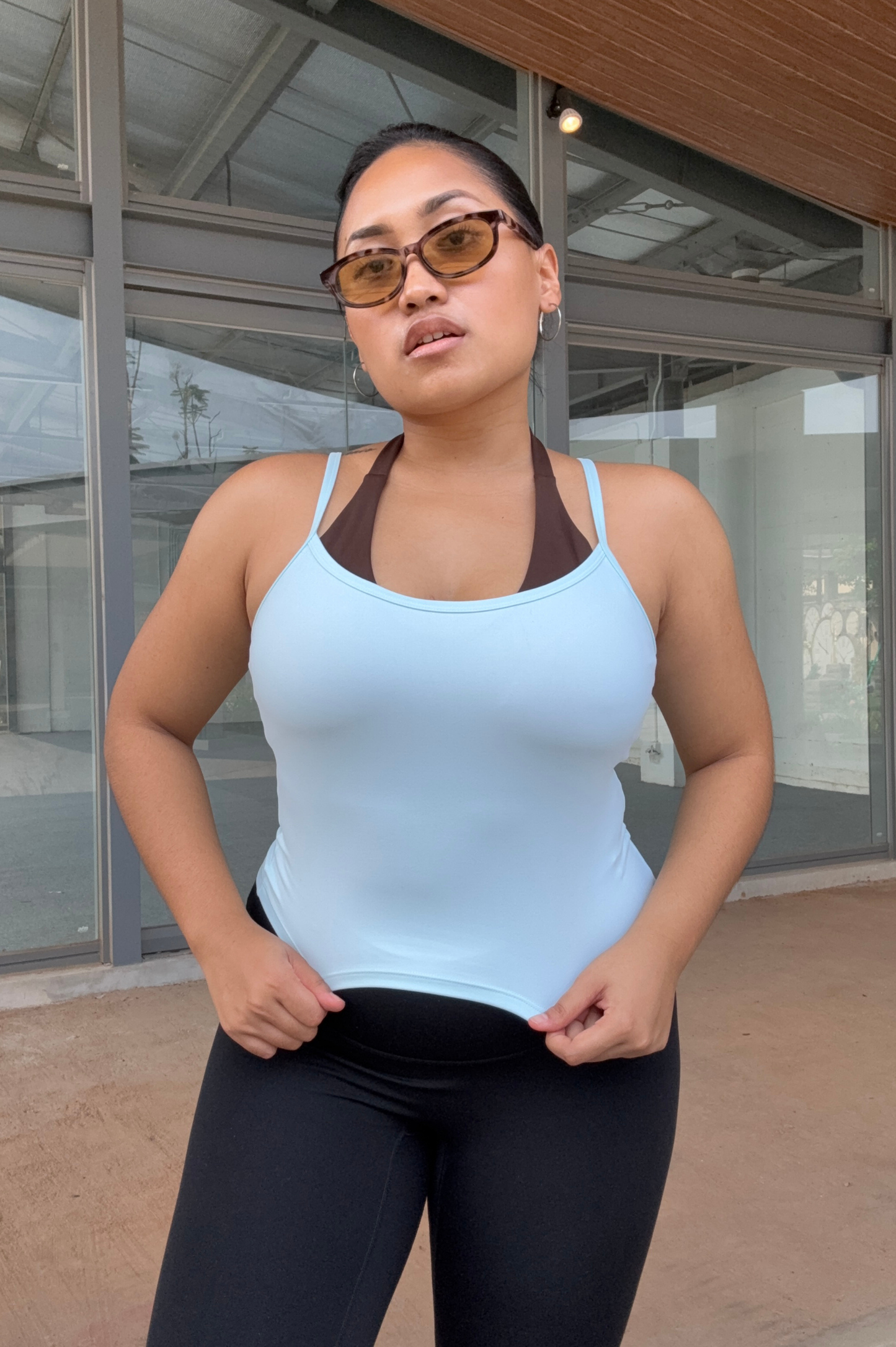 Alba Two-colour Tanktop - Mint choco