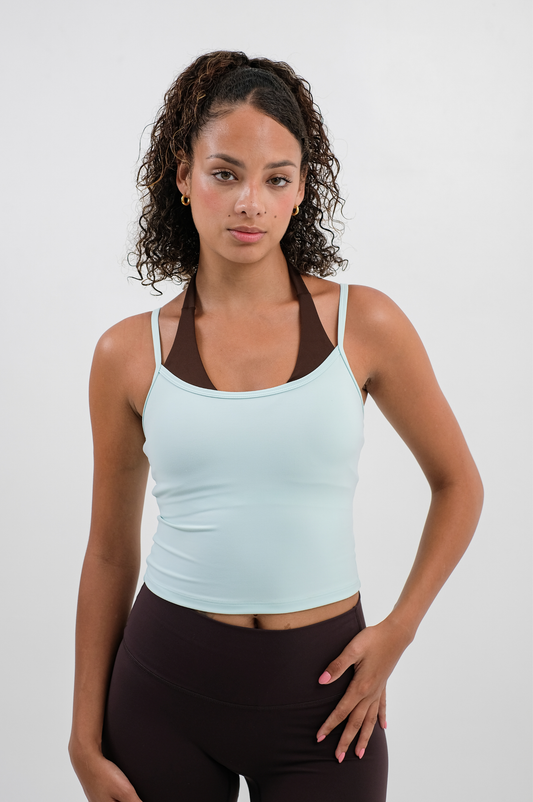 Alba Two-colour Tanktop - Mint choco