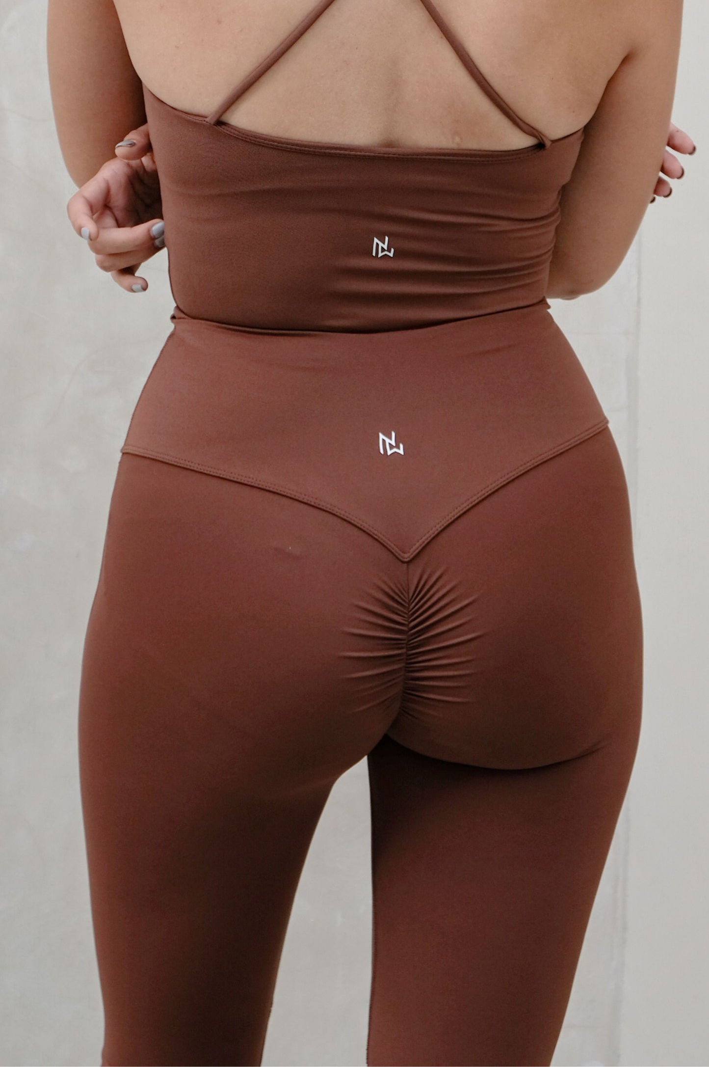 Alana flare legging - Choco