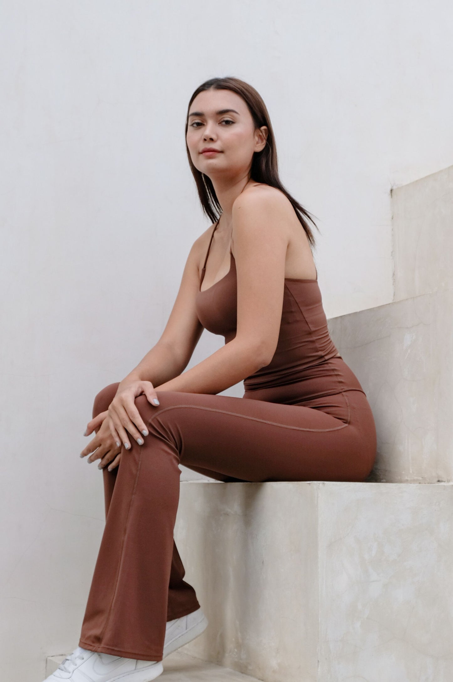 Alana flare legging - Choco