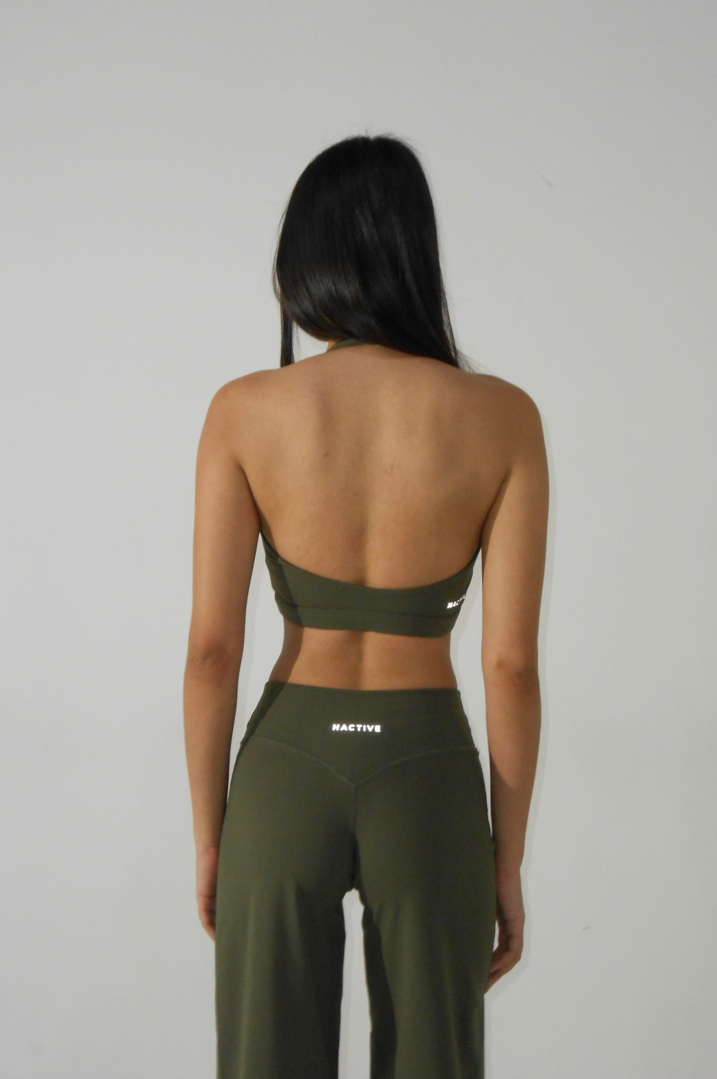 Motion Wide Leg Capri Pants - Olive green